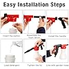 CROWNSHOP Snow Foam Sprayer Car Wash Spray Tool Long Gun Use Hose Sprayer 900 ml Cleaning Foam Spray Gun Car Wash Soapy Water Nozzle for Home Garden Watering (Red)