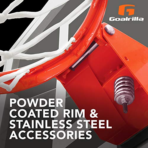 Goalrilla Heavy-Weight Pro-Style Breakaway Basketball Flex Rim With All-Weather Nylon Net And Powder-Coated Rim And Stainless Steel #TOP5