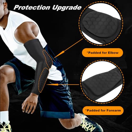 image for GUOZI Arm Elbow Sleeves, [2 Pack] Honeycomb Crashproof Arm Elbow Pads 