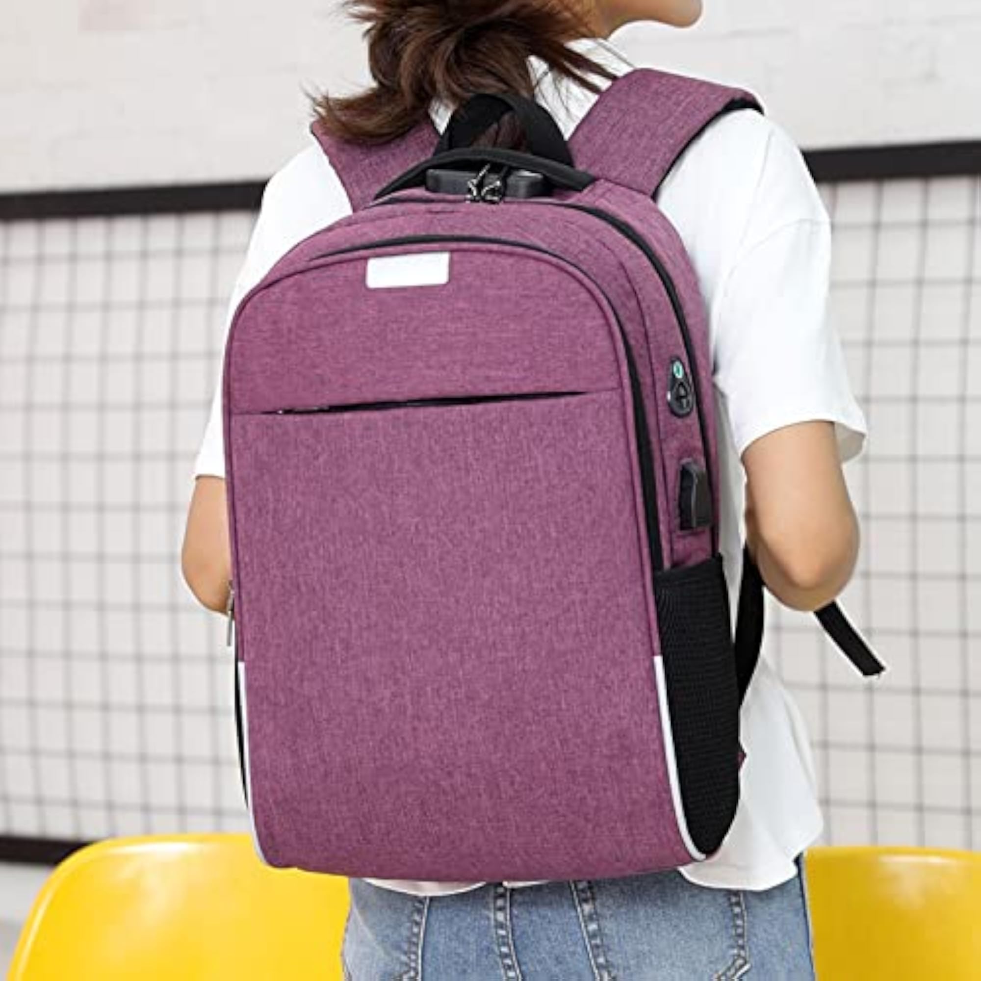 Rechargeable Waterproof Nylon Oxford Cloth Laptop Backpack