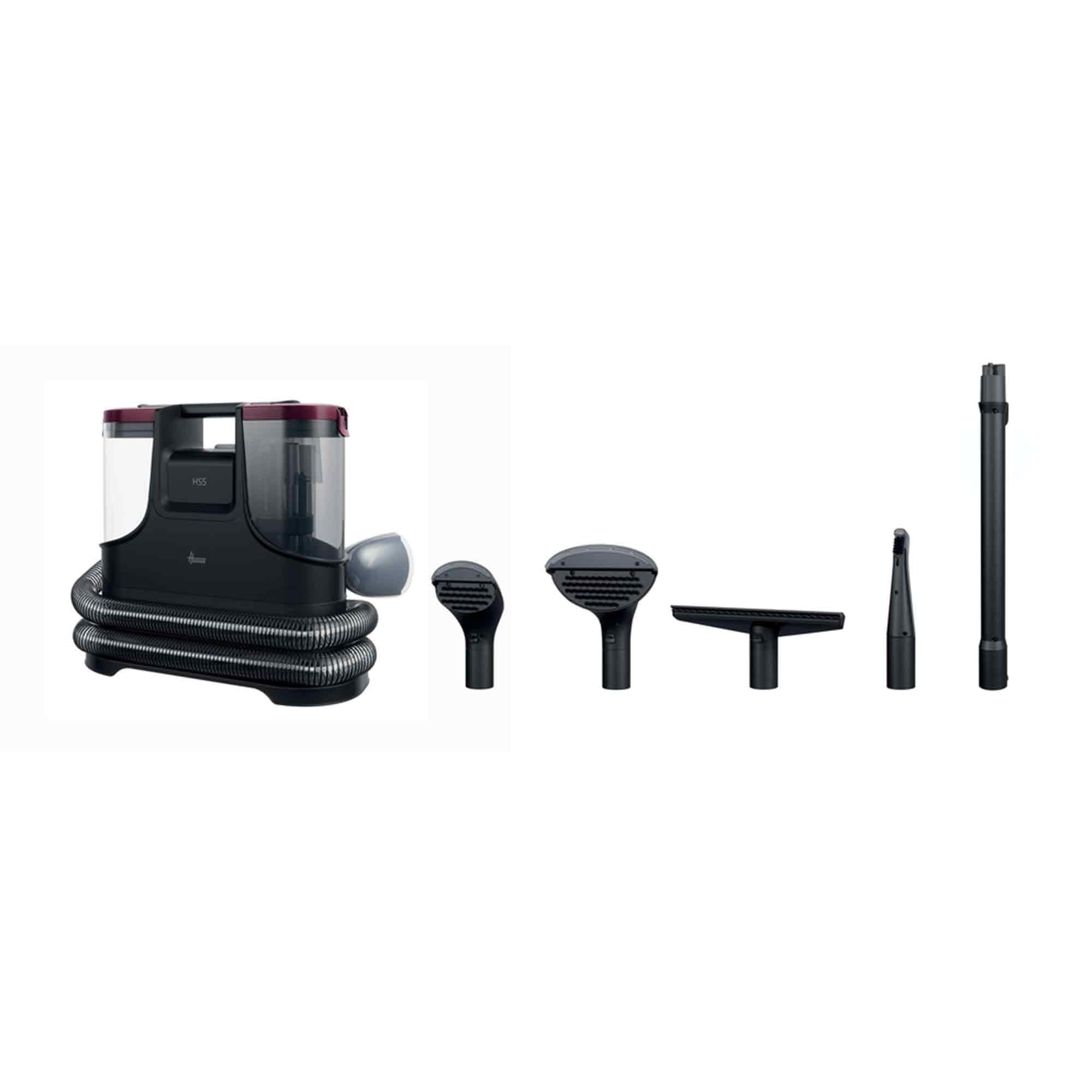 Hoover HS5 Heat Smacchiatore e smacchiatore, lavaggio e asciugatura di tappeti, divani, mobili imbottiti e vetro, serbatoio dell'acqua da 1,5 l, batterie multiple, compatte, 400 W, ideale per animali