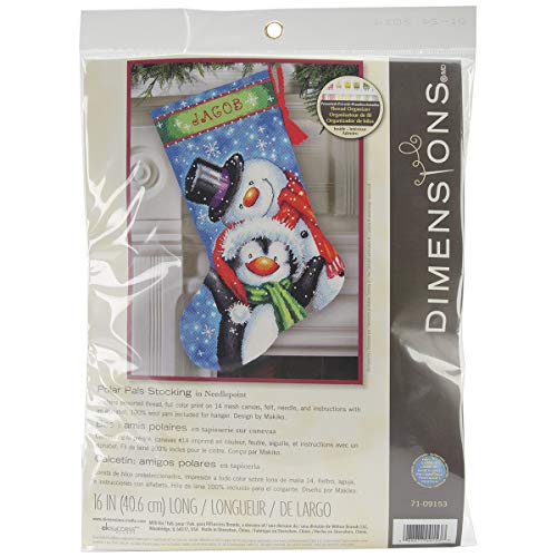 Dimensions Crafts Needlecrafts Needlepoint Stocking Kit, Polar Pals #TOP3