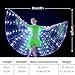 HOTBEST LED Isis Wings, Belly Dance Wings, Light Up Colorful LED Butterfly Wings, Glow Angel Dance Wings with Telescopic Stick, Adults Child Performance Clothing for Carnival Christmas (Kid-White)