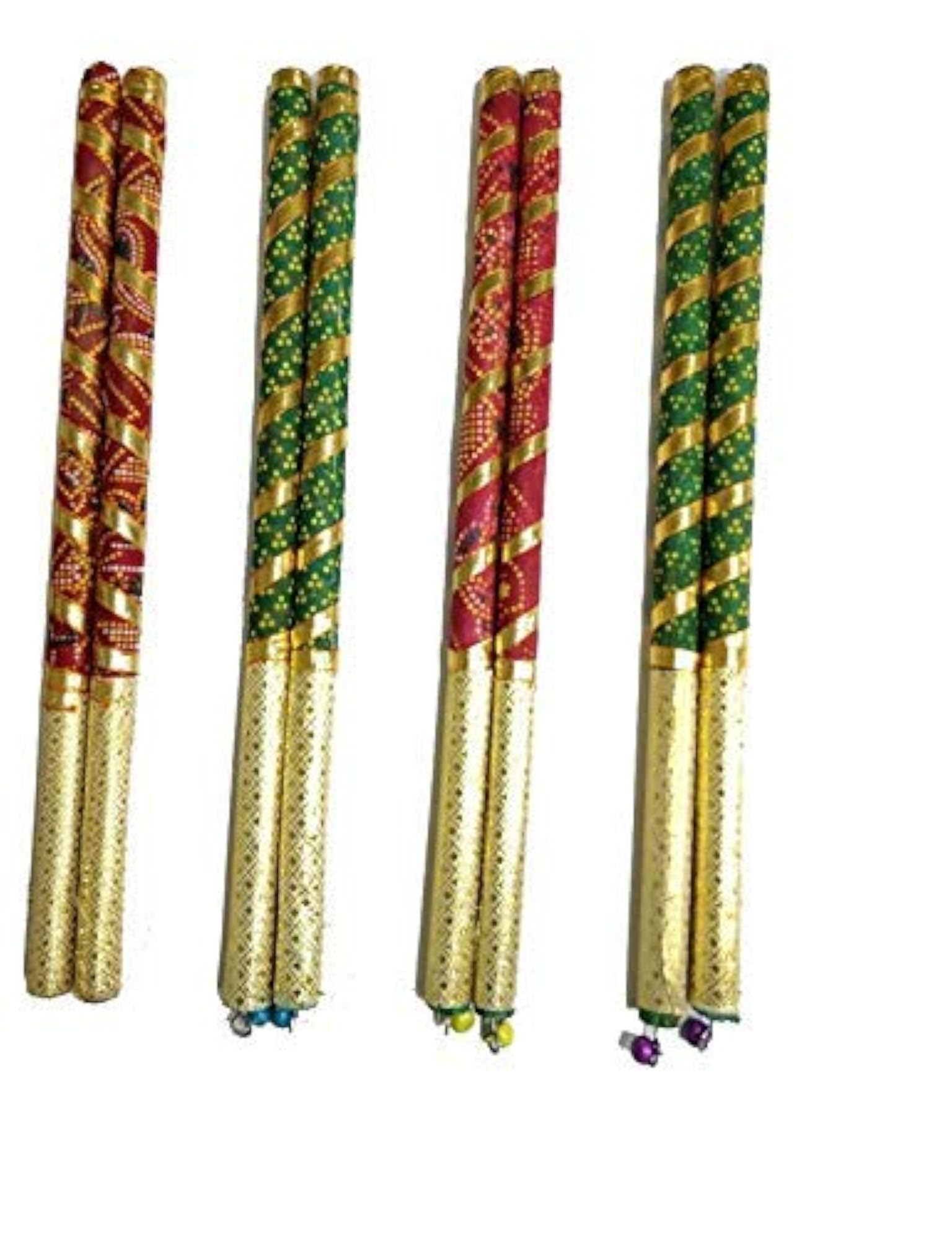 Hardwood Dandiya Sticks, Multicolour