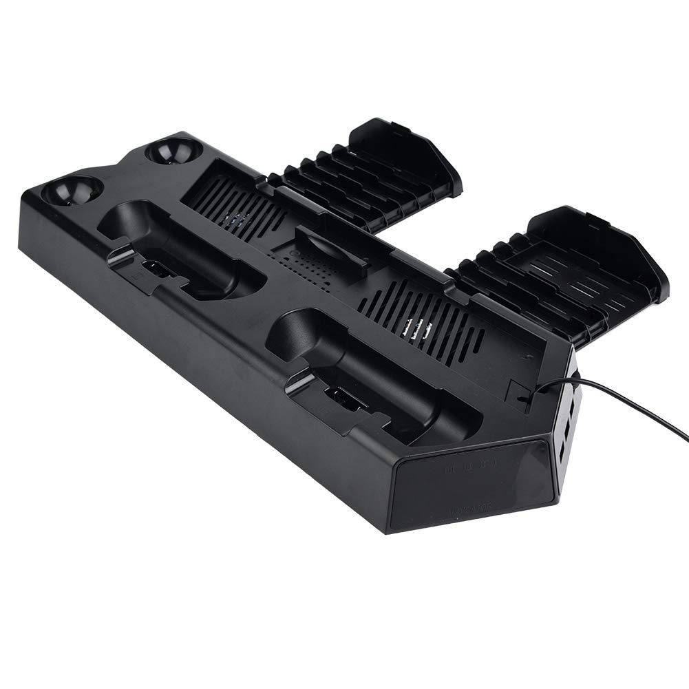 Chargeur,Caricatore controller Stazione di Ricarica 3 in 1 Base di Caricabatterie USB Due Ventole ad Alta Velocità integrate per Slim Pro VR