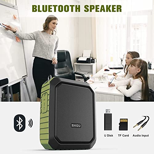 Voice-Amplifier-for-TeachersSHIDU-PA-System-Speaker-18W-Portable-Megaphone-Work-of-12-hrs-with-Wired-Mic-HeadsetWaterproof-Ipx-5Built-in-Rechargeable-4400mAh-Batteryfor-Teaching-MeetingSpeech
