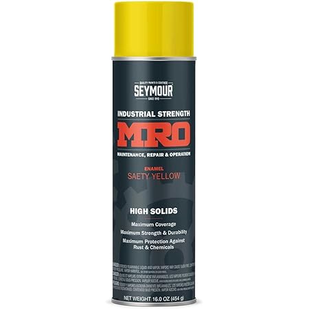 SEYMOUR 620-1419 Industrial MRO High Solids Spray Paint, Safety Yellow ...