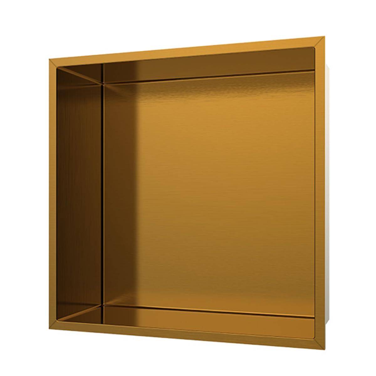 Étagère de douche inox 30,5 cm dorée étanche pour rangement de salle de bain chic