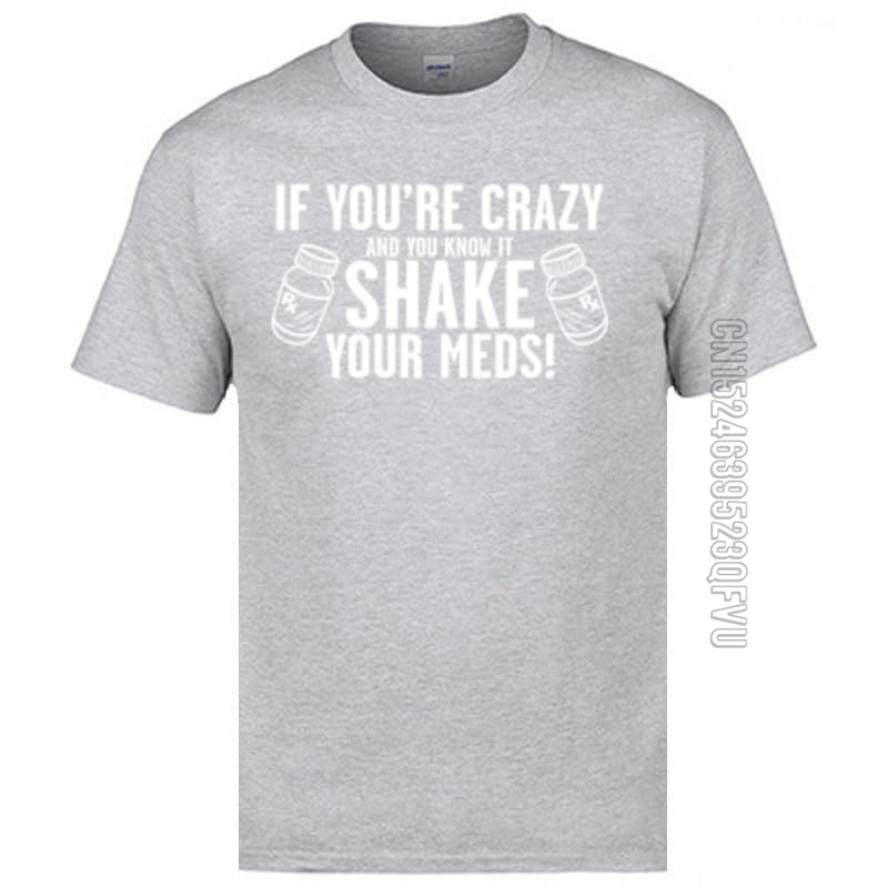 Comics Custom Tops T Shirt for Men Cotton Fabric NEW YEAR DAY Round Collar T Shirt Printing Tees Cheap (Gray, XXL)