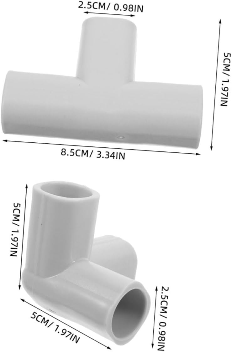 2pcs T-Shaped Elbow Connectors for Sturdy Plastic Playpen Replacement Parts Indoor Safety Fencing Accessories for Infant Play Areas