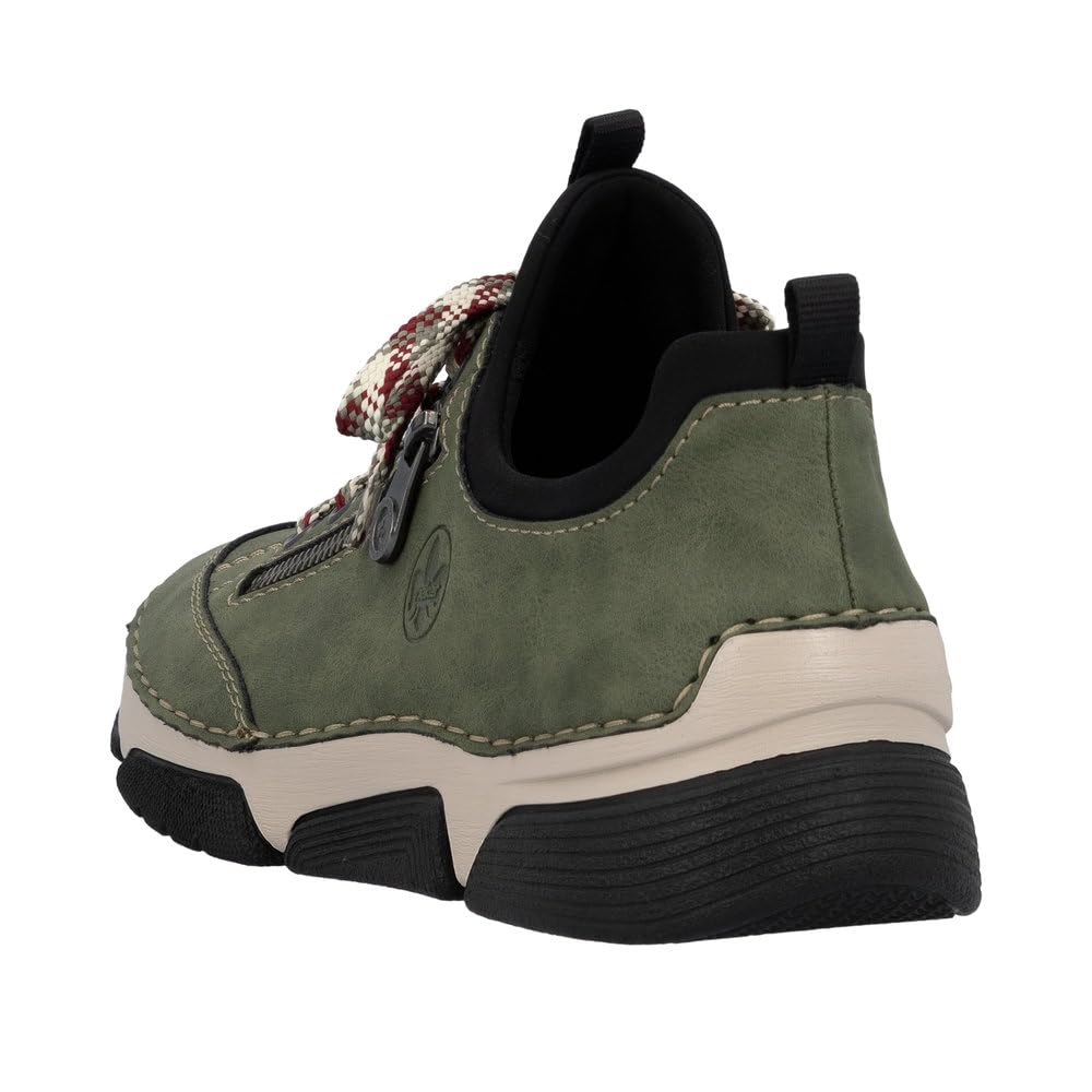 Rieker Damen Slip-On Sneaker 45913, Frauen Halbschuhe, Grün Kombi,36 EU – Ansicht 3