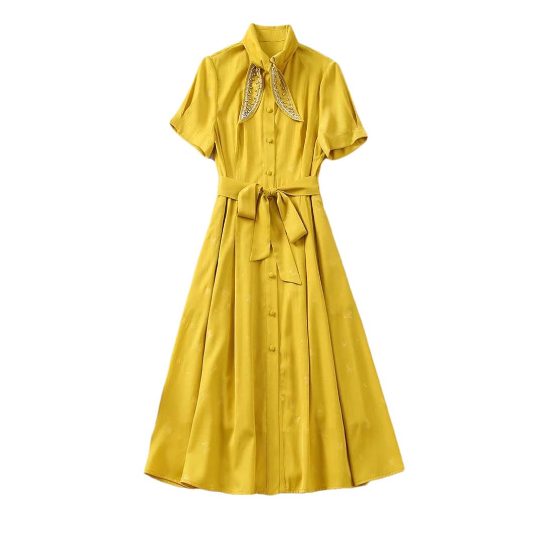 Women Short Sleeve Shirt Casual Dress