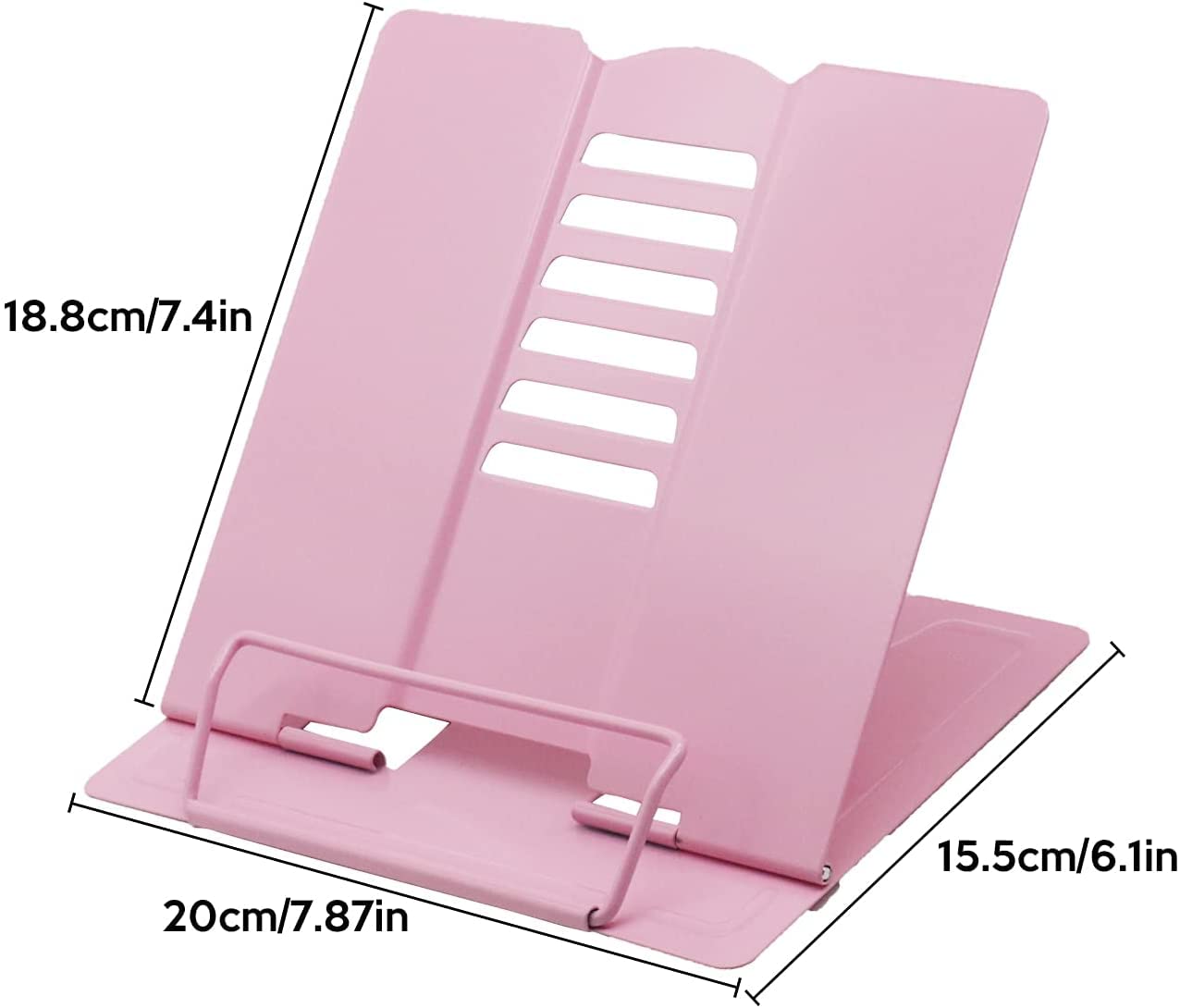 2 Stück Leseständer Metall, Leseständer Kochbuchhalter 6 Stufen Verstellbar Kochbuchhalter Bücherständer Leseständer Kochbuchhalter für Rezept, Lehrbuch, Dokument, Musikbuch (Hellblau+Rosa)