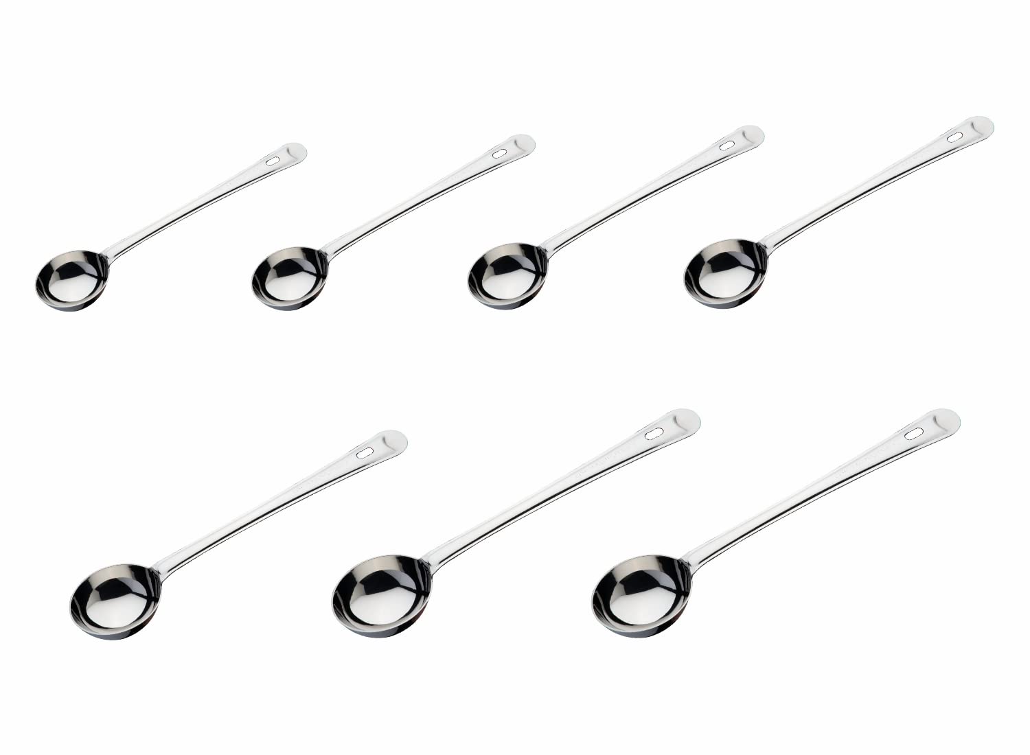 Signora Ware Stainless Steel(Food Grade) Heavy Gauge(1.2 Mm) Elite Deep Ladle/Karchi/Milk Ladle/Soup Ladle for Seving/Cooking/Pouring All Types of Gravies/Dal/Curries (Sizes No. 0-6) Set/7