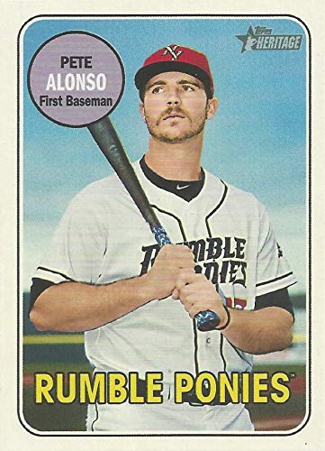 2018 Topps Heritage Minors - Pete - Peter Alonso - Rumble Ponies - New York Mets Prospect Baseball Rookie RC Card #108