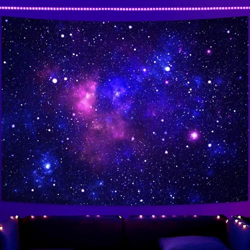 Tapis de mur galaxie lumière noire comme fond de fête violet pour salon