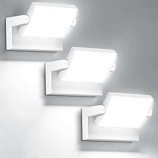 LED Wall Light Outdoor 40W White Flood Lights 350°Rotation Exterior Lighting Fixture Commercial Security 6000K Waterporof Porch Light 3 Pack