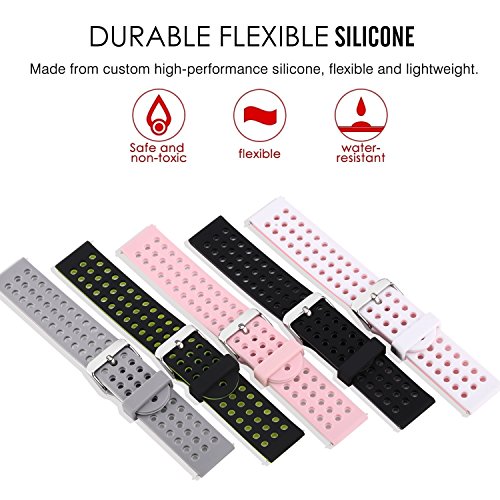 Moretek 20mm Smartwatch Cinturino Silicone per