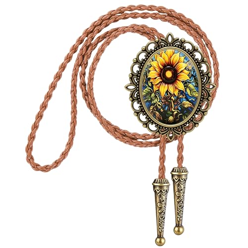 Image of Jeilwiy Bolo Tie for Men Western Cowboy Gothic Bolo Tie Necklace Halloween