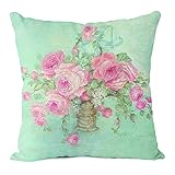 sofa mimo rosa vintage Tamaño: 45 x 45 cm (desviación de 1 a 2 cm), impreso en ambos lados, cierre de cremallera invisible/oculta en un lado. Consejo: lavar a máquina por separado, ciclo suave, no usar lejía, secar en secadora a baja temperatura si es necesario. 