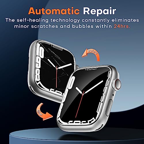 TOCOL 6 Pack Screen Protector Compatible with Apple Watch 41mm Series 7/8/9(2023) iWatch 41mm [HD Clear] [Scratch Resistant] [Bubble Free] [Easy Installation] Ultra-thin TPU Flexible Soft Film - 41mm - Image 2