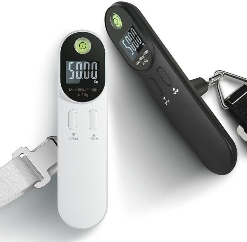 Luggage Scale, Digital Fish Scale, Hooking Scale Portable Luggage Scale, Electronic Scale, Travel Bag, Hand Held Scale, Hanging Scale(White)