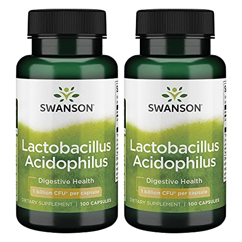 Swanson Acidophilus 2 Billion Cfu 100 Capsules (2 Pack) #TOP23