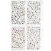 Fanme Halloween Nail Stickers 3D Nail Art Tattoo Decals DIY Nail Art Decoration Self-adhesive Tip Stickers 4Sheets (Halloween)