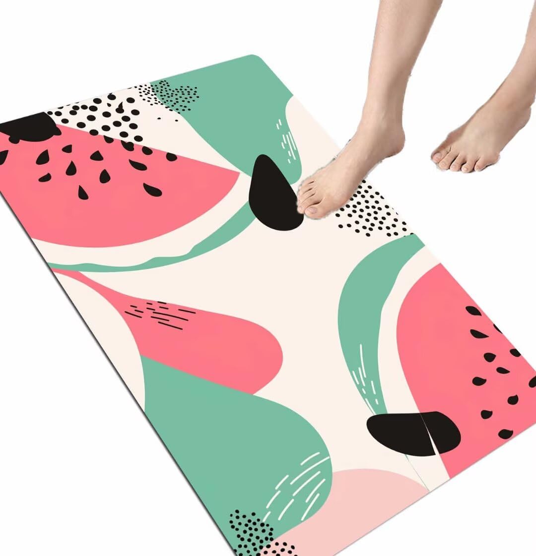 Tapis de salle de bain ultra absorbant lavable et fin pour sol de cuisine moderne