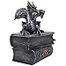 Mythical Guardian Dragon Trinket Box Statue with Hidden Book Storage Compartment for Decorative Gothic & Medieval Décor and Figurines As Jewelry Boxes or Fantasy Gifts for Office Study-Library