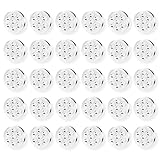 30 Pcs High Borosilicate Glass Screens for Pipes and Bowls, Glass Screen Filters with 7 Honeycomb Holes, 8mm