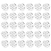 30 Pcs High Borosilicate Glass Screens for Pipes and Bowls, Glass Screen Filters with 7 Honeycomb Holes, 8mm