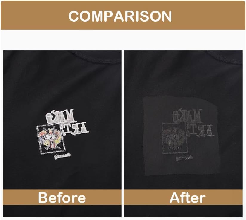 Seneme Soft & Cozy Embroidery Stitch Cover 12" x 12 Yd Fusible Stabilizer for Machine Embroidery Covering Scratchy Stitches (Black Light Weight) - Image 7