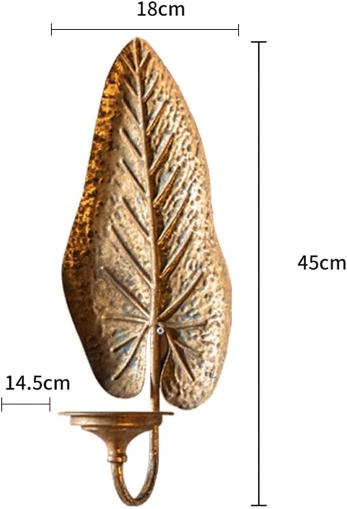 Wall lamp Candle Holders for Wedding, Cast Iron Candle Holders Wall Hanging Sconce Tealight Pillar Candlesticks Holder Handmade Art Candle Stand Decor Ornaments Decorations Bracket Light