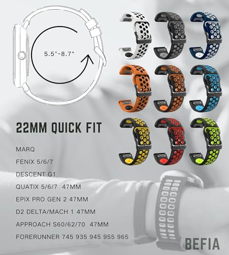 Correa de silicona 22mm para reloj Garmin miniatura 6