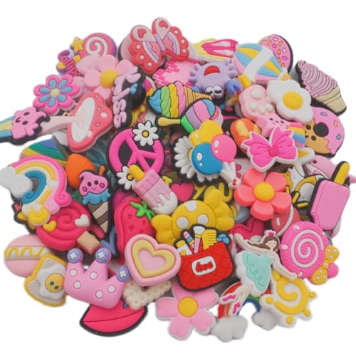 JEYORZY 30 Pezzi Cartone Animato Charms Scarpa, Accessori per Scarpe in PVC, Accessori per Ciondoli Scarpe Zoccoli,...