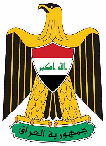autocollant pour voiture ' IRAK - BLASON ' Coat of Arms Car Sticker Iraq (env. 11x7 cm)