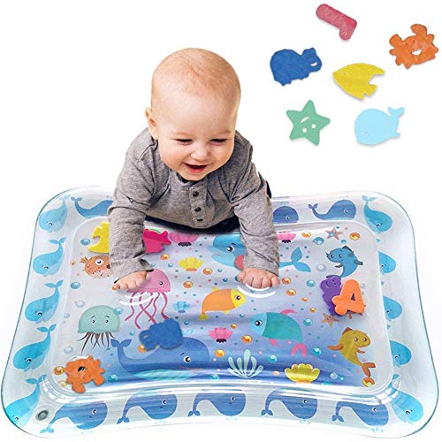 CARYWON Cojín de Agua Inflable, Tapete de Agua, Tummy Time, Tapetes Inflable de Agua, Juguetes Sensoriales Perfectos para el...