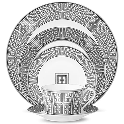 Service de table 5 pièces Noritake Infinity vaisselle design gris - 2