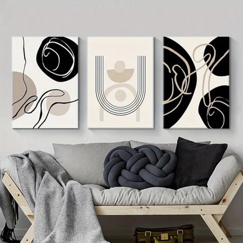 Tableau abstrait médiéval pour chambre style bohème minimaliste et chic