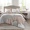 Comfort Spaces Enya Comforter Set-Modern Floral Design, All Season Down Alternative Bedding, Matching Shams, Bedskirt…