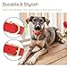 HEELE Hundehalsband Leder Hundehalsband mit gepolstert und echtes Leder, Verstellbar, Halsband für Welpen Kleine Mittel Große Hunde, Neu-Rot, M