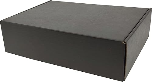 Miniatura 5 de Cajas de envío negras para pequeñas empresas, paquete de 20 cajas de cartón corrugado de 12 x 9 x 4 pulgadas para envío, embalaje, regalos de