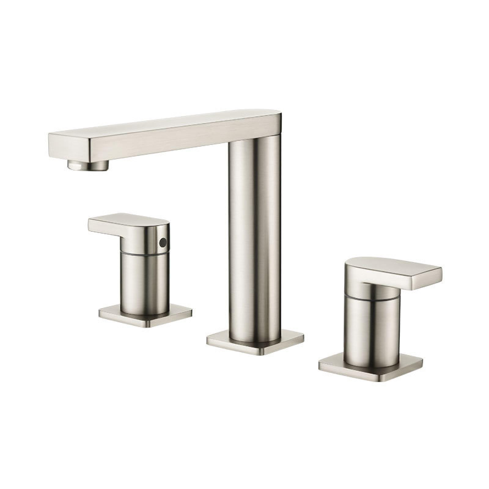 Fanjubei Brushed (Double Handle) Bathroom Copper Rotatable Split Basin Hot And Cold Faucet,