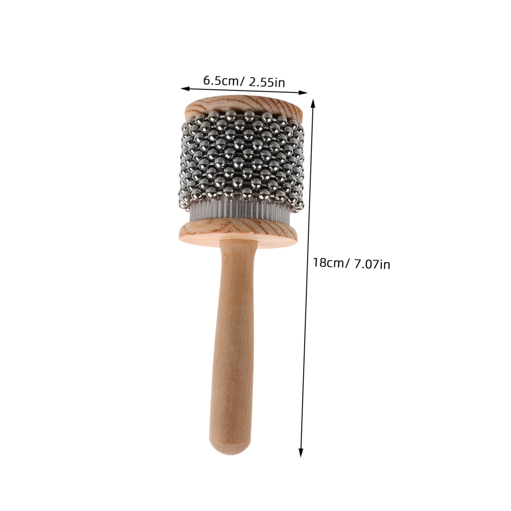 Cabasa Strumento a Percussione Portatile in Legno, Beige