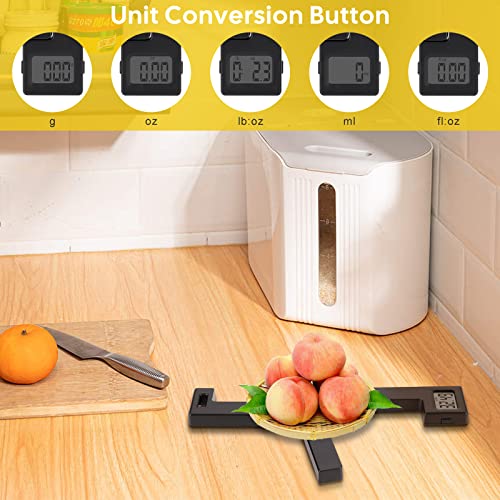 Brynnl Compact Folding Digital Kitchen Scale, Highly Accurate Portable Food Scale With Lcd Display, Auto Power Off And Tare Features, For Measuring Intake Of Healthy Eating People (Black) #TOP3