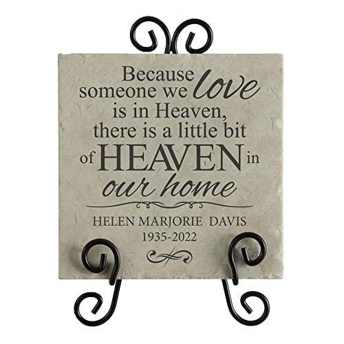 Let's Make Memories Personalized for Loved Ones in Heaven Tile - in Memoriam - Condolence Gift - Customize with Name and Memorial Years
