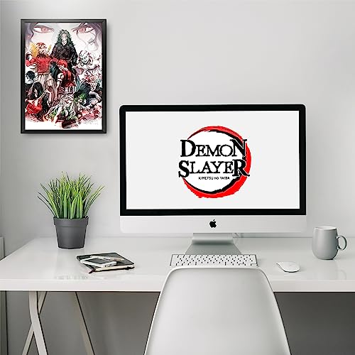 Image of MCSID RAZZ - Demon Slayer - Design A4 Size Poster (With Frame) - Best Gift For Demon Slayer Fans /Best Artifacts To Your Home & Decor /For Anime Fandom (Upper Moons Assemble)