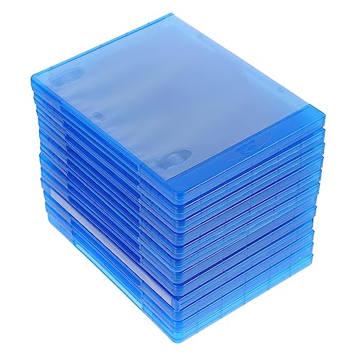FONDOTIN 12Pcs DVD Protective Boxes Durable Plastic CD Storage Cases Semi Transparent Disc Holders for Organizing and DVDs for Use