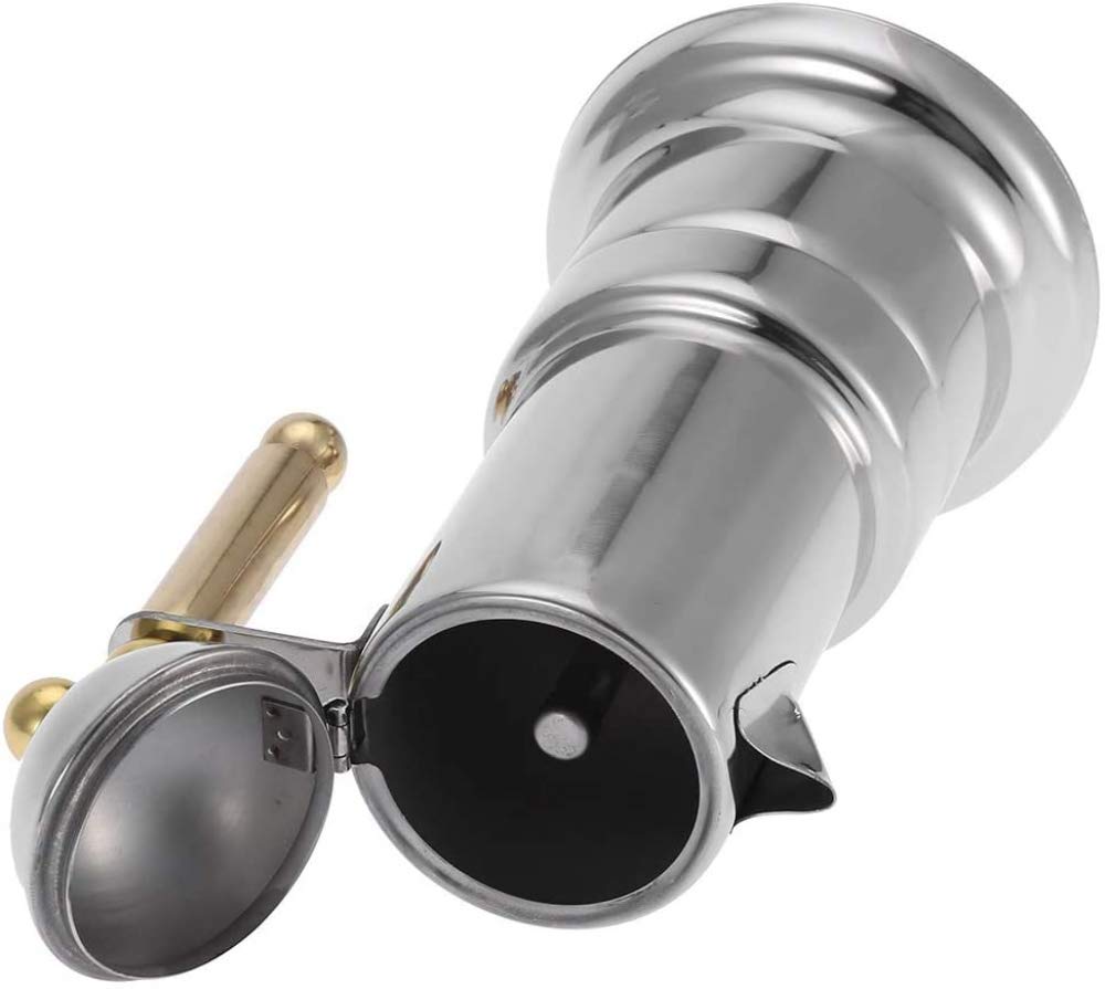 CLQ Moka-Pot Espresso-Kaffeemaschine Aus Edelstahl Moka Pot Mit 4-Tassen-Sicherheitsventil